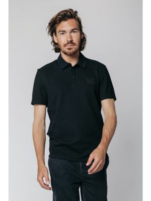 Colourful Rebel Structure Patch Polo Black